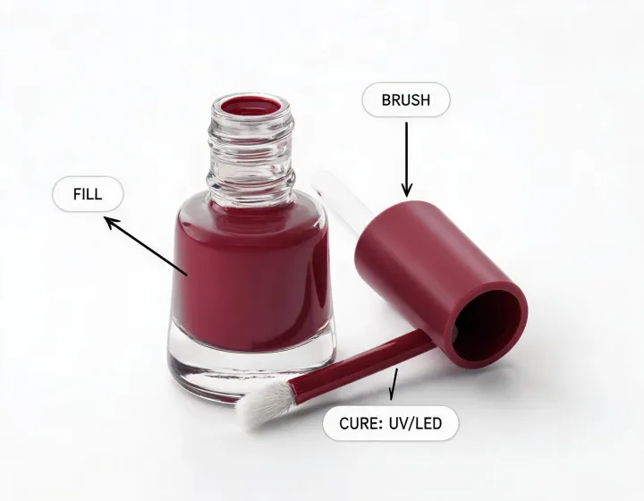 Gel polish specification worksheet illustration, not a premises map